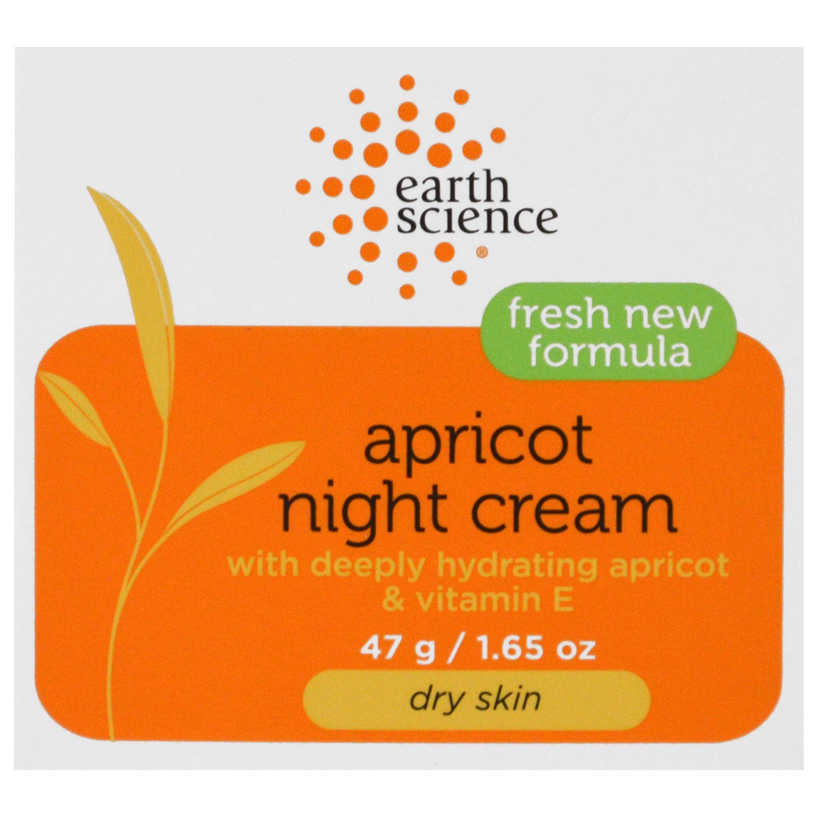 Comprar Earth Science, Creme Noturno de Damasco, 1,65 oz (47 g)
