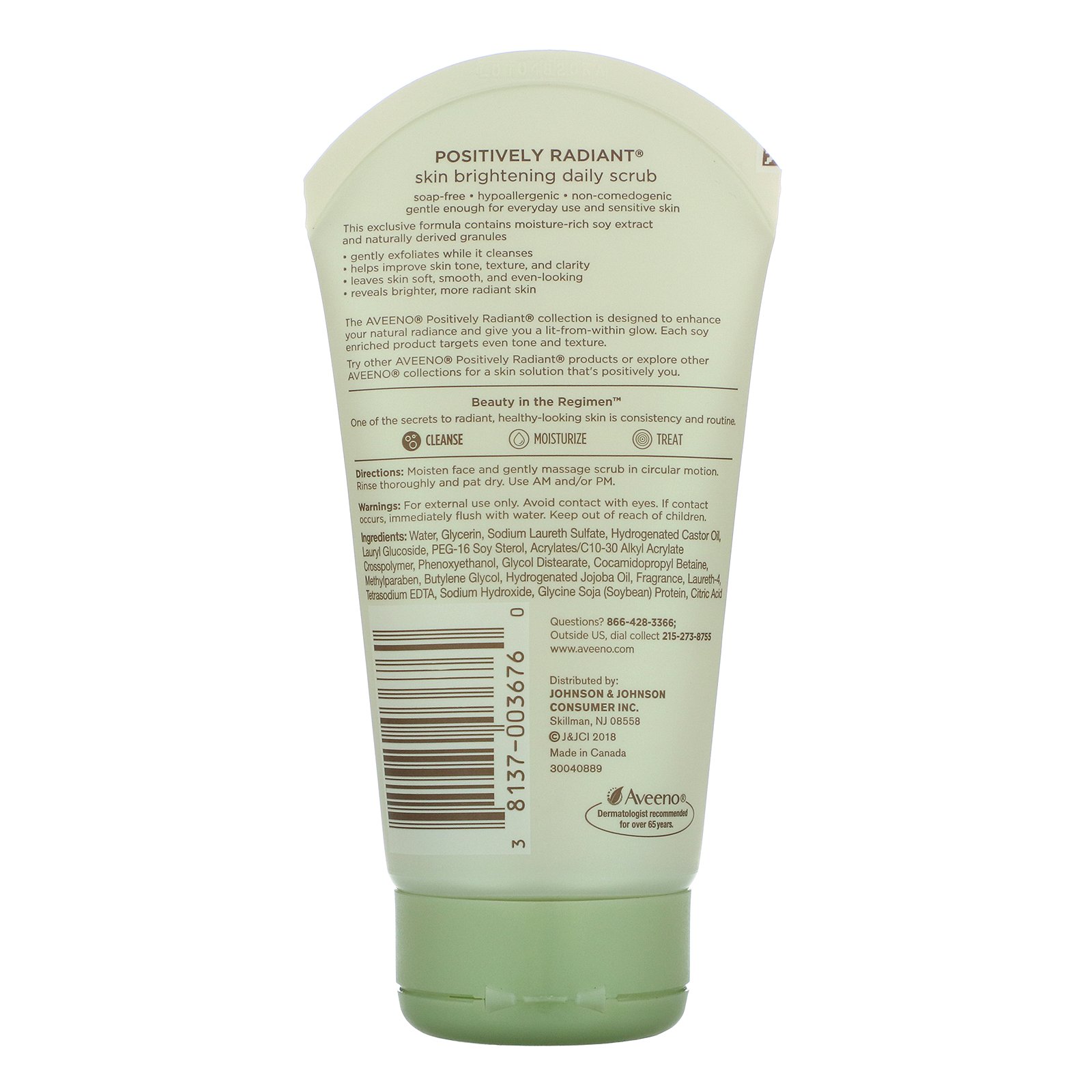 Comprar Aveeno, Active Naturals, Positively Radiant, Esfoliante Diário Iluminador para a Pele, 140 g (5,0 oz) - Imagem 2