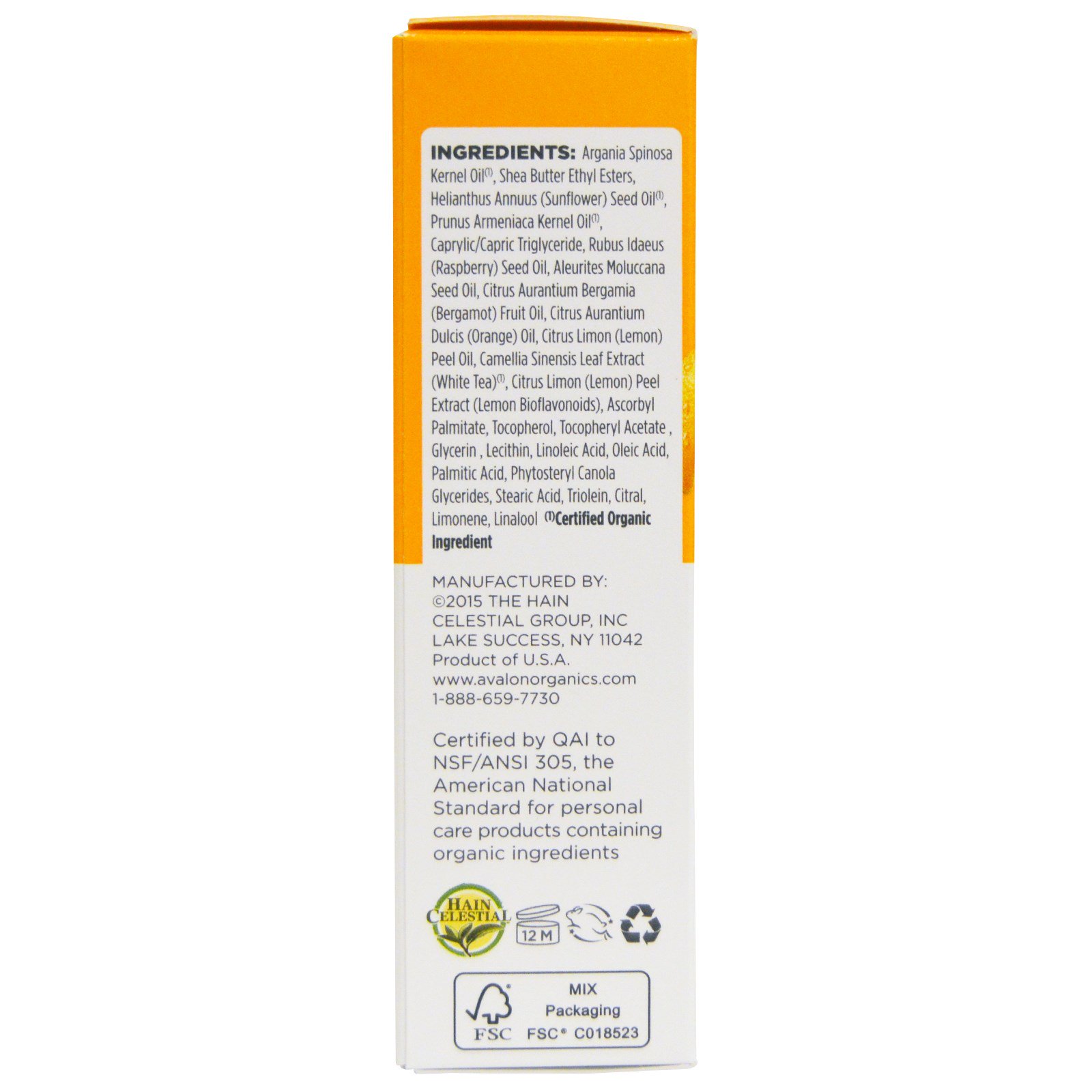 Comprar Avalon Organics, Intense Defense, Com Vitamina C, Óleo Antioxidante, 30 ml (1 fl oz) - Imagem 2