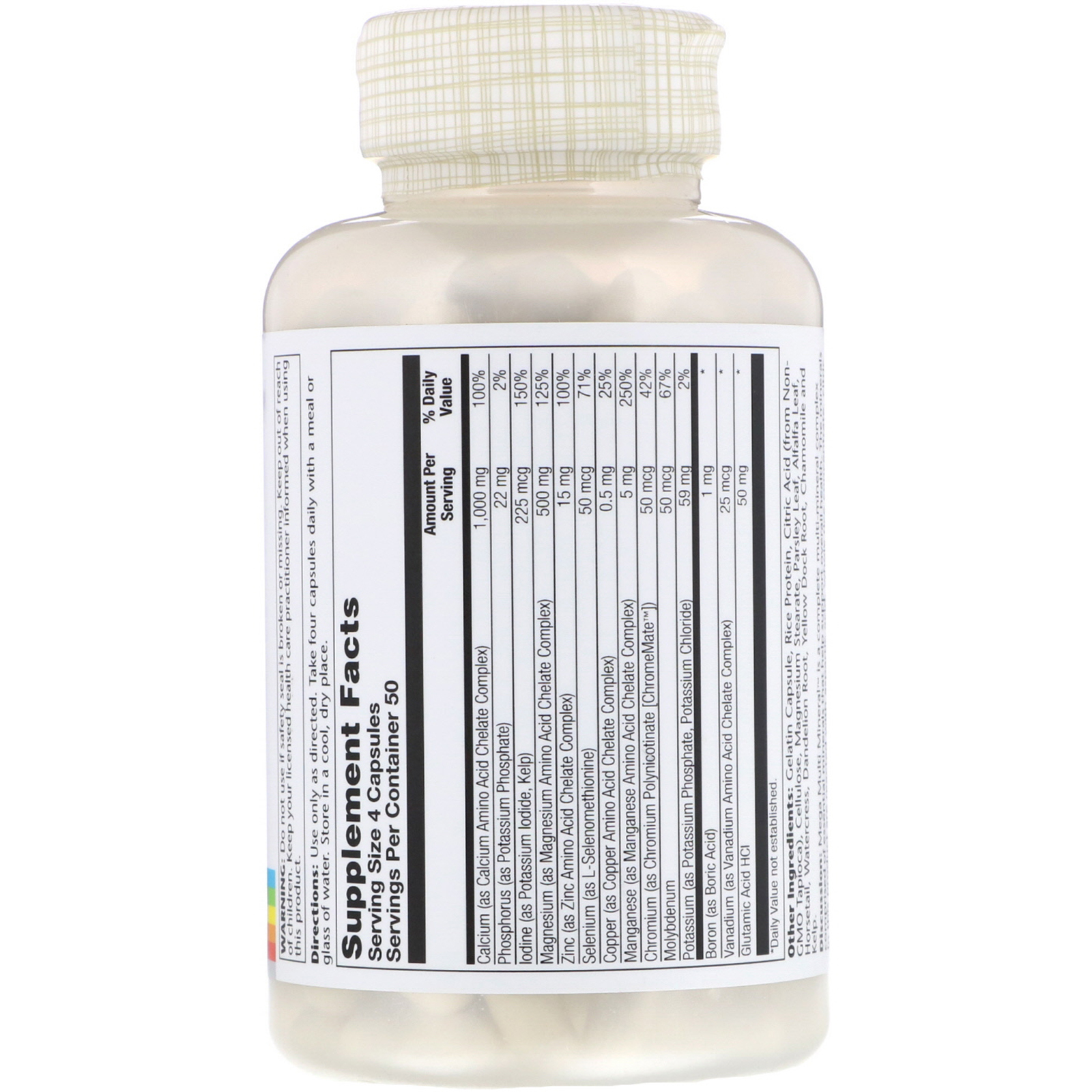Comprar Solaray, Mega Multimineral, Sem Ferro, 200 cápsulas - Imagem 2