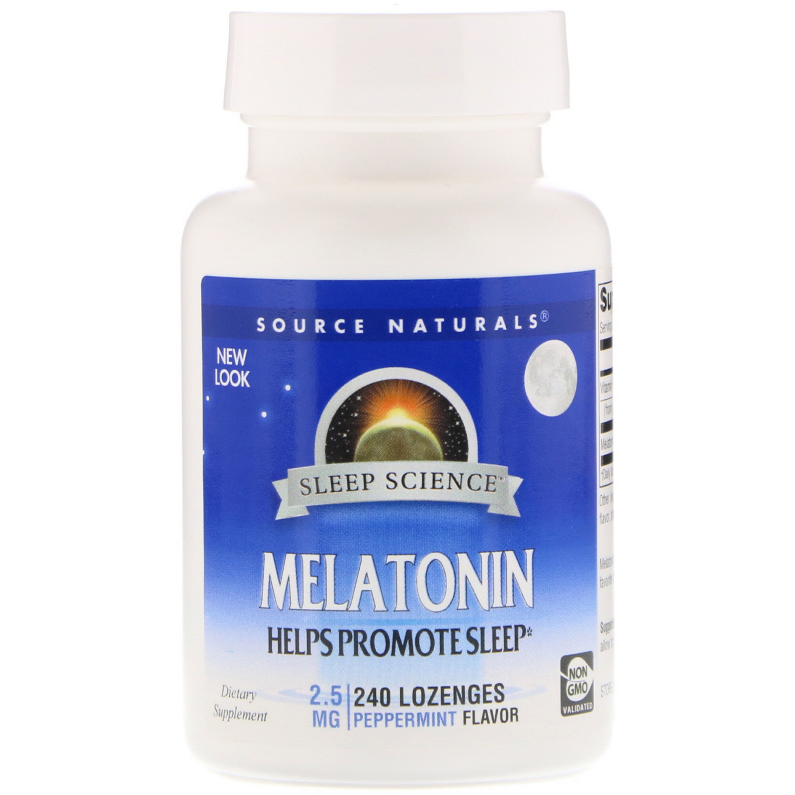 Comprar Source Naturals, Melatonin, Peppermint, 2.5 mg, 240 Lozenges