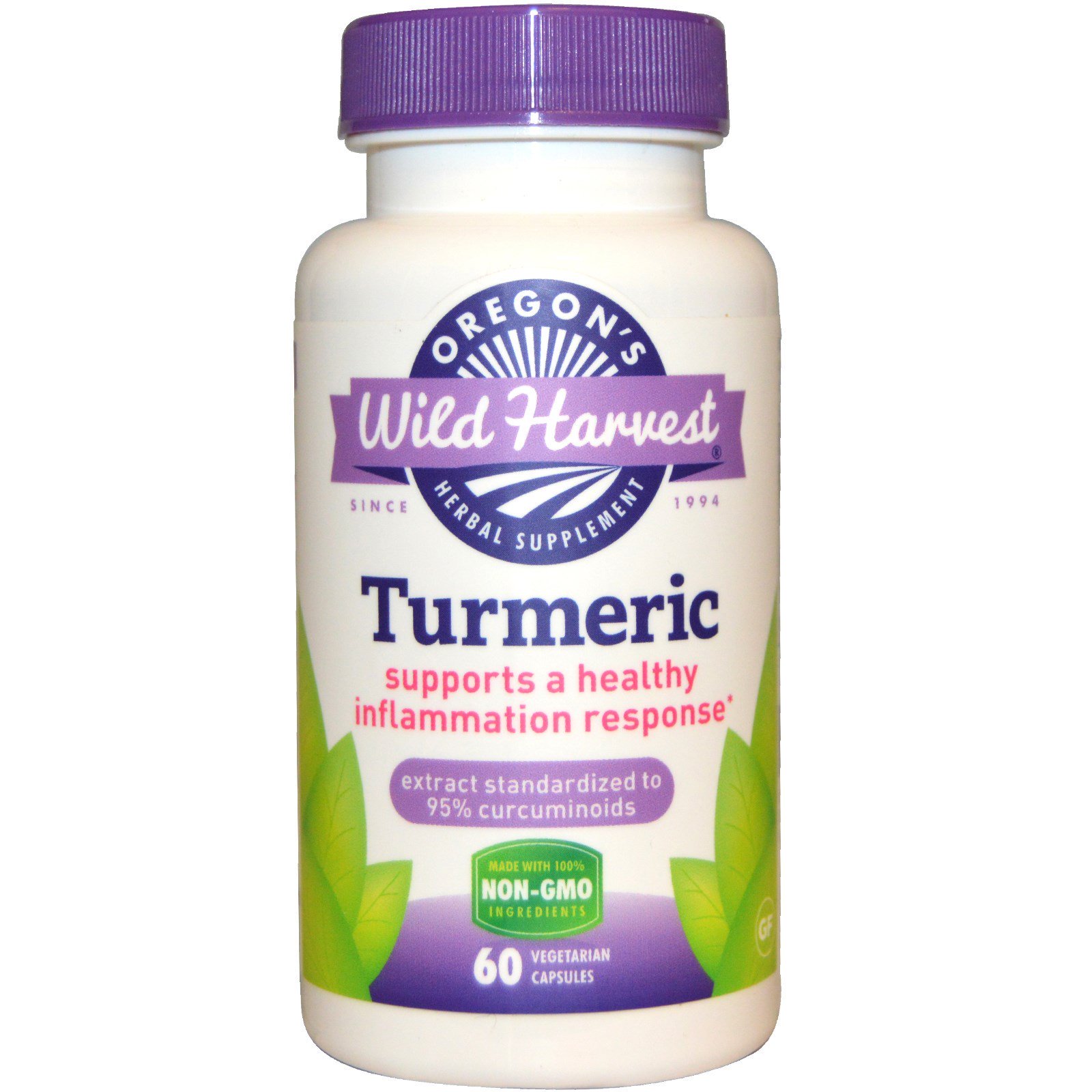Comprar Oregon's Wild Harvest, Turmeric, 60 Vegetarian Capsules