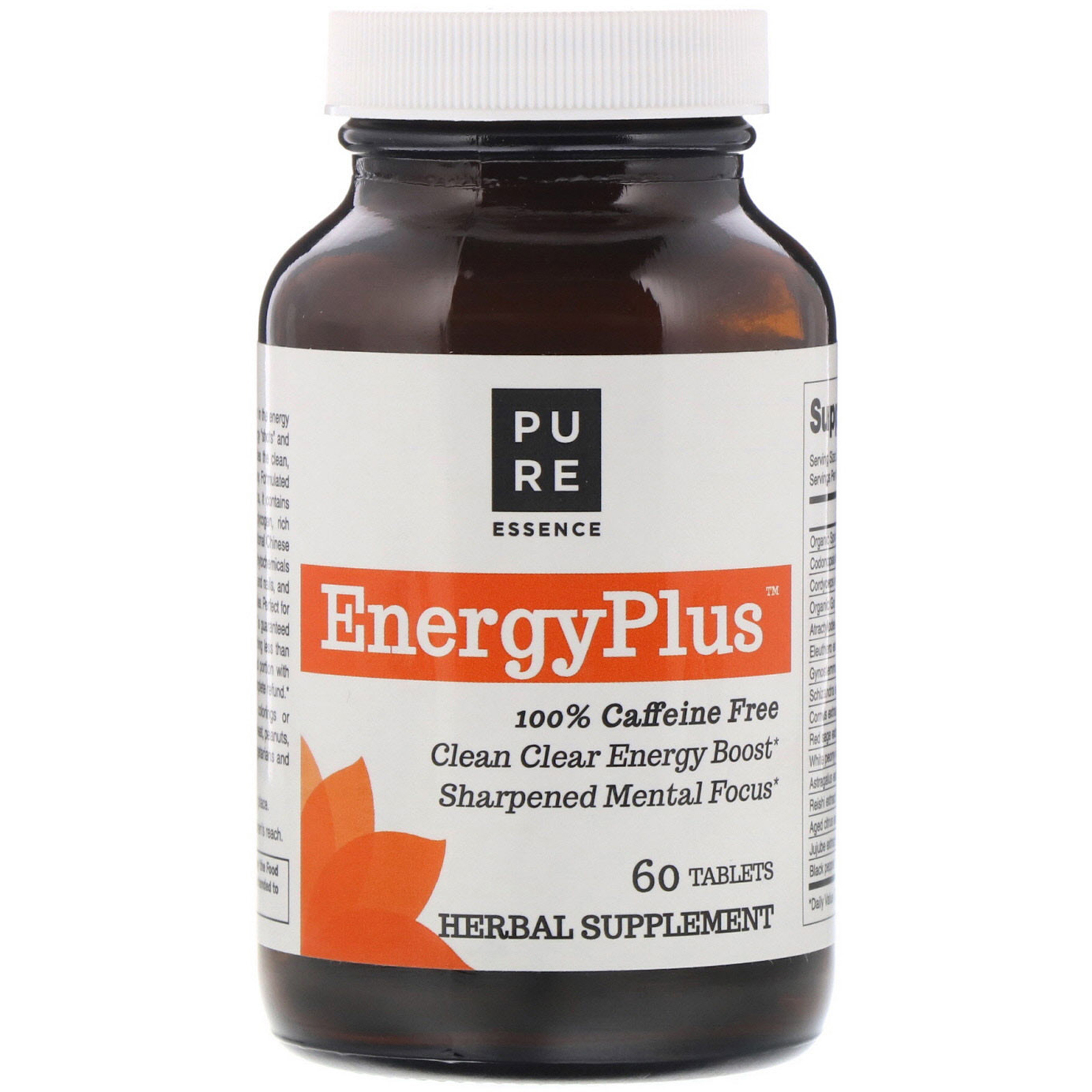 Comprar Pure Essence, EnergyPlus, 100% Caffeine Free, 60 Tablets