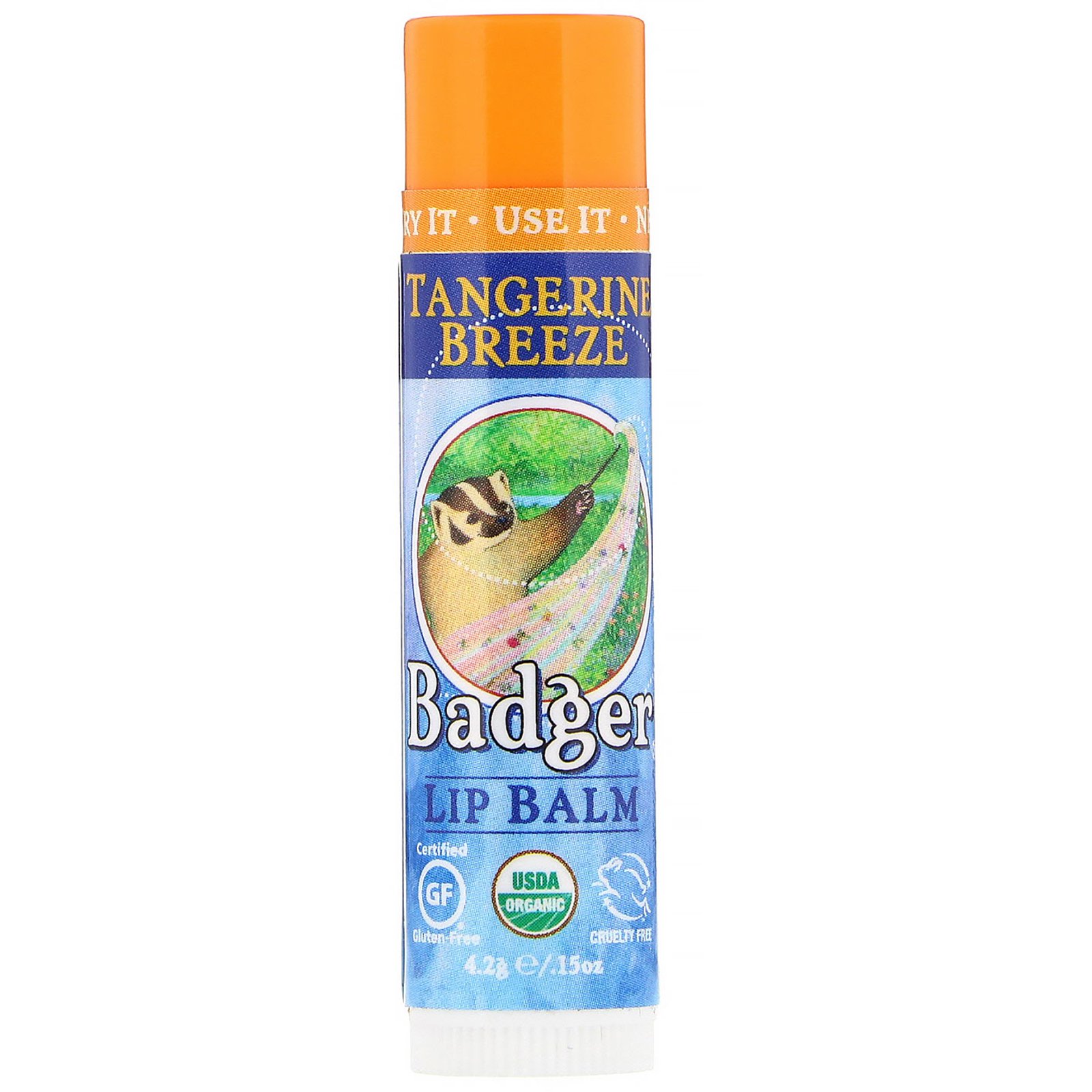 Comprar Badger Company, Lip Balm, Tangerine Breeze, .15 oz (4.2 g)