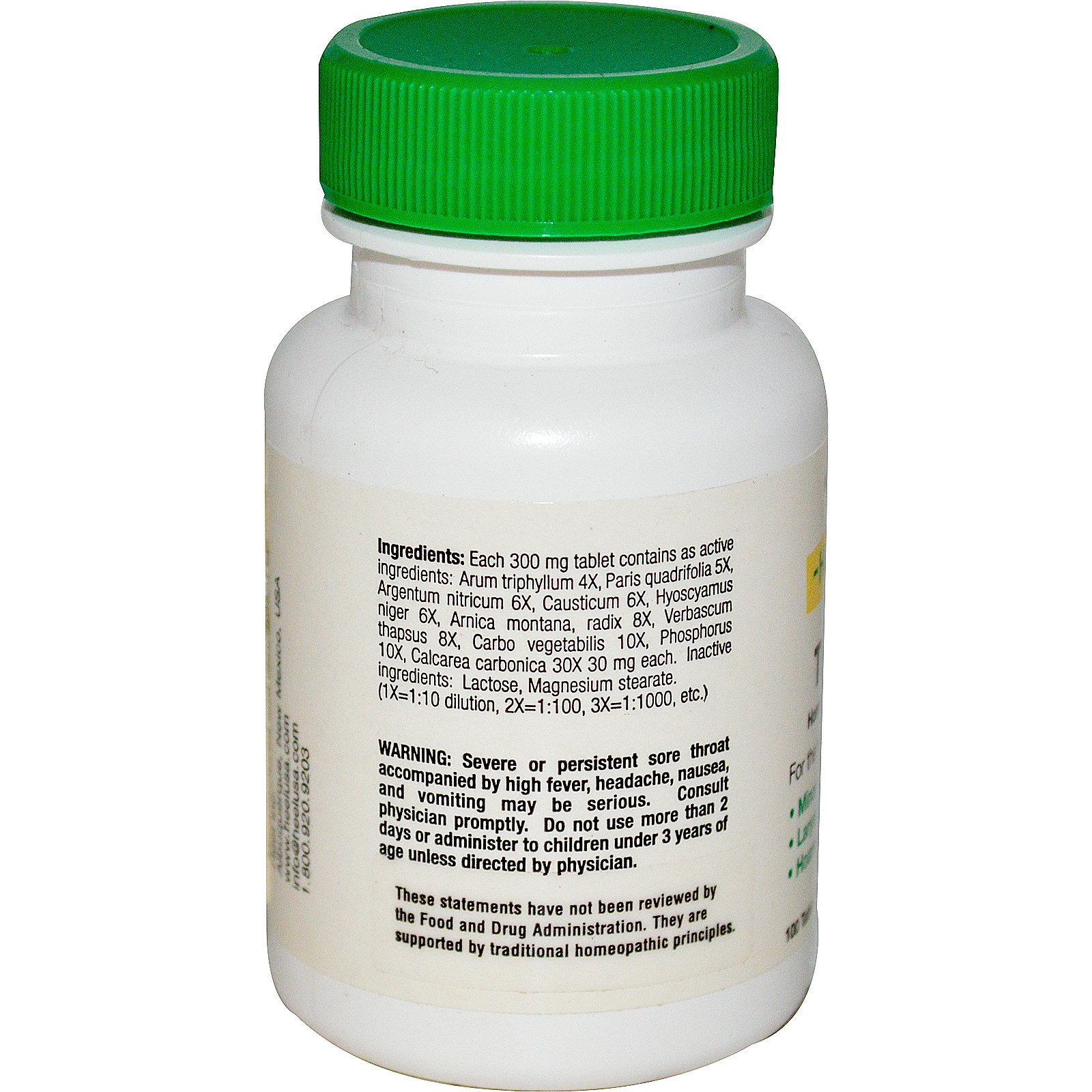 Comprar MediNatura, BHI, garganta, medicamentos homeopáticos, 100 comprimidos - Imagem 2