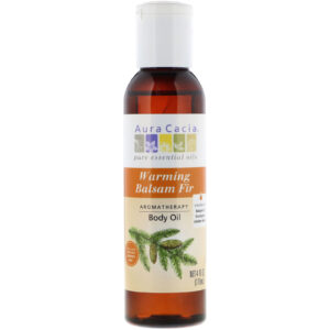 Comprar Aura Cacia, Óleo Corporal de Aromaterapia, Abeto Balsâmico Aquecedor, 4 fl oz (118 ml)