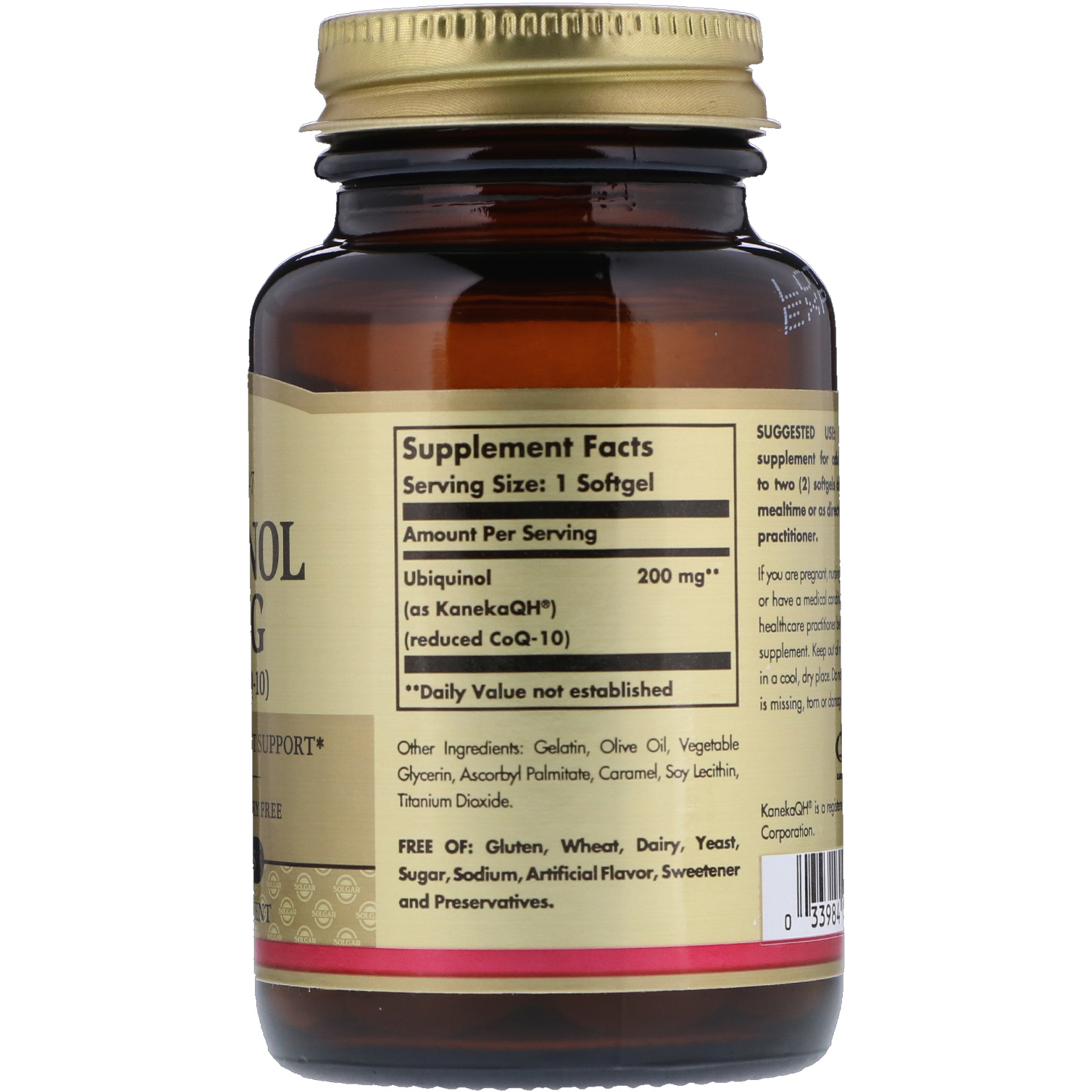 Comprar Solgar, Ubiquinol (CoQ10 Reduzido), 200 mg, 30 Cápsulas Softgel - Imagem 2
