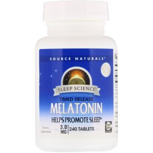 Comprar Source Naturals, Melatonina, Liberação Prolongada, 3 mg, 240 Comprimidos