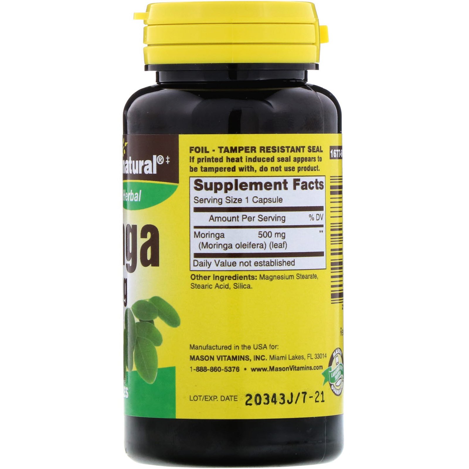 Comprar Mason Natural, Moringa, 500 mg, 60 Cápsulas - Imagem 2