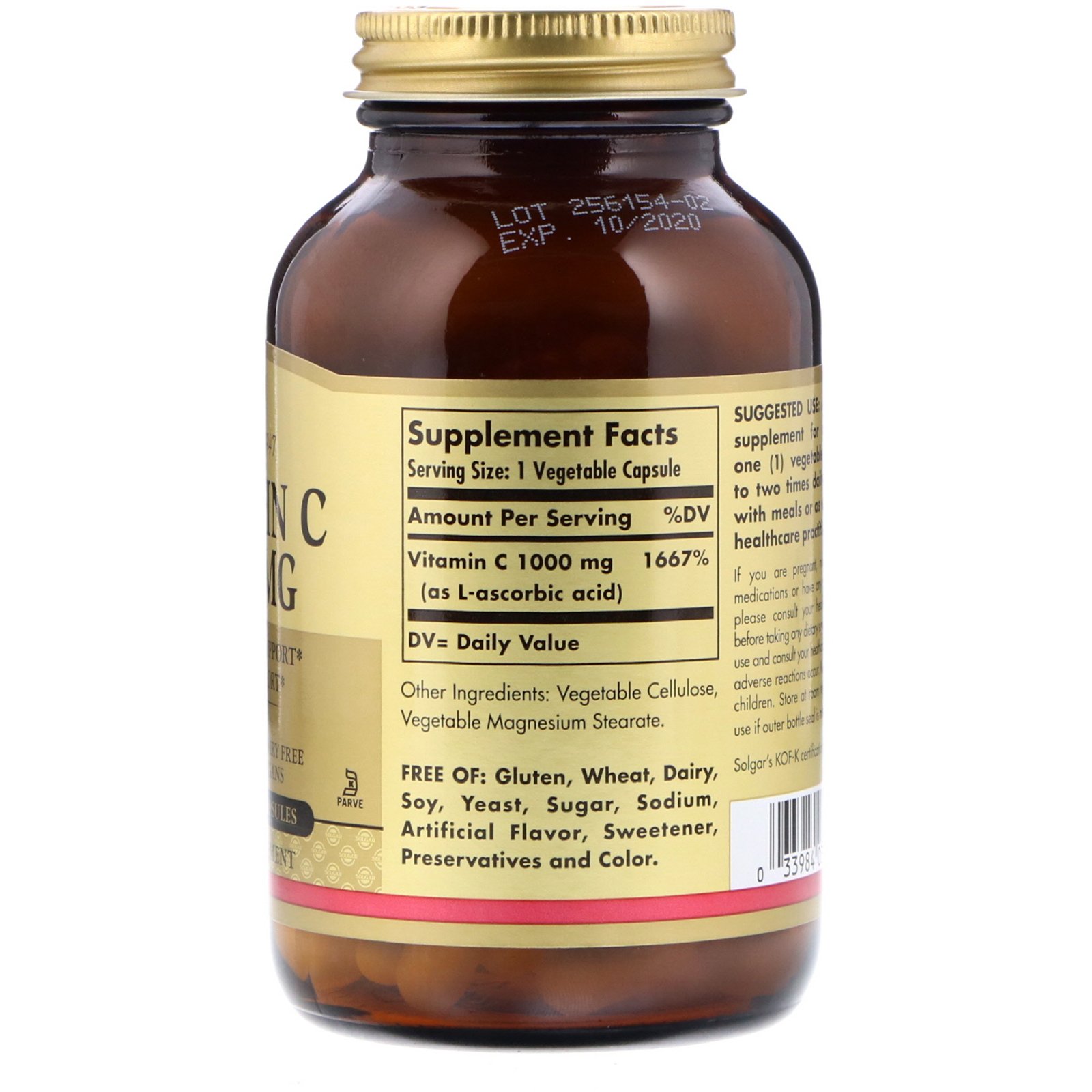 Comprar Solgar, Vitamina C, 1.000mg, 100 Cápsulas Vegetais - Imagem 2