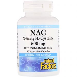 Comprar Natural Factors, NAC N-Acetyl-L Cysteine, 500 mg, 90 Vegetarian Capsules