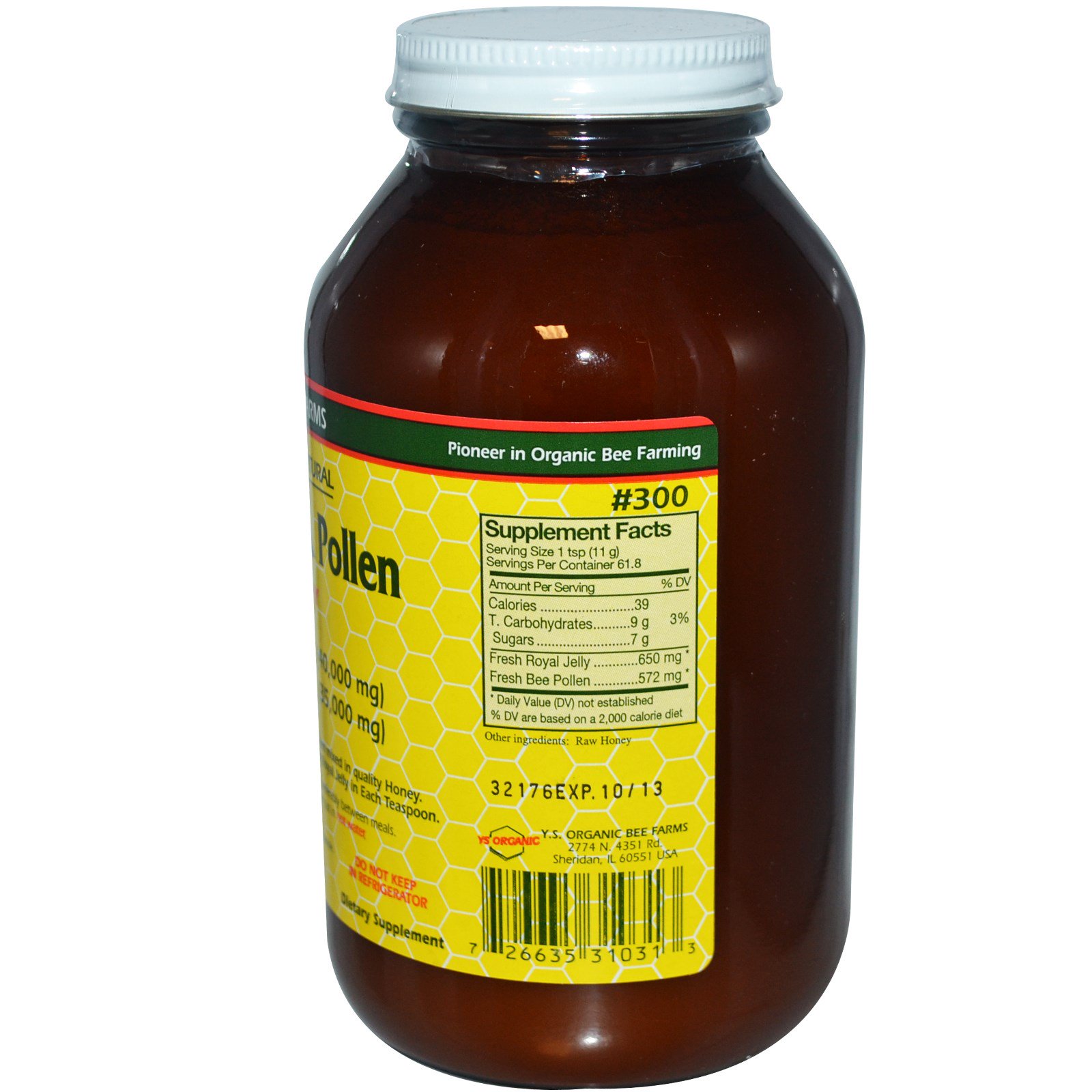Comprar Y.S. Eco Bee Farms, Royal Jelly & Pollen, In Honey, 24.0 oz (680 g) - Imagem 2