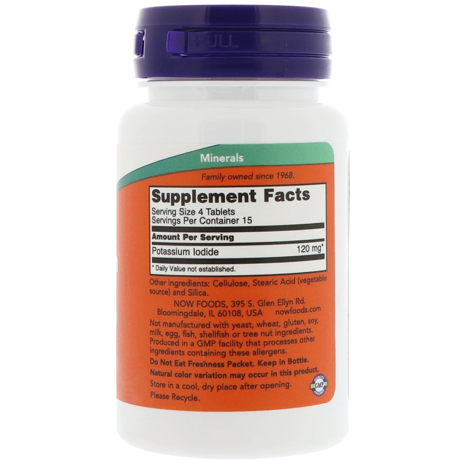 Comprar Now Foods, Iodeto de Potássio, 30 mg, 60 Cápsulas - Imagem 2