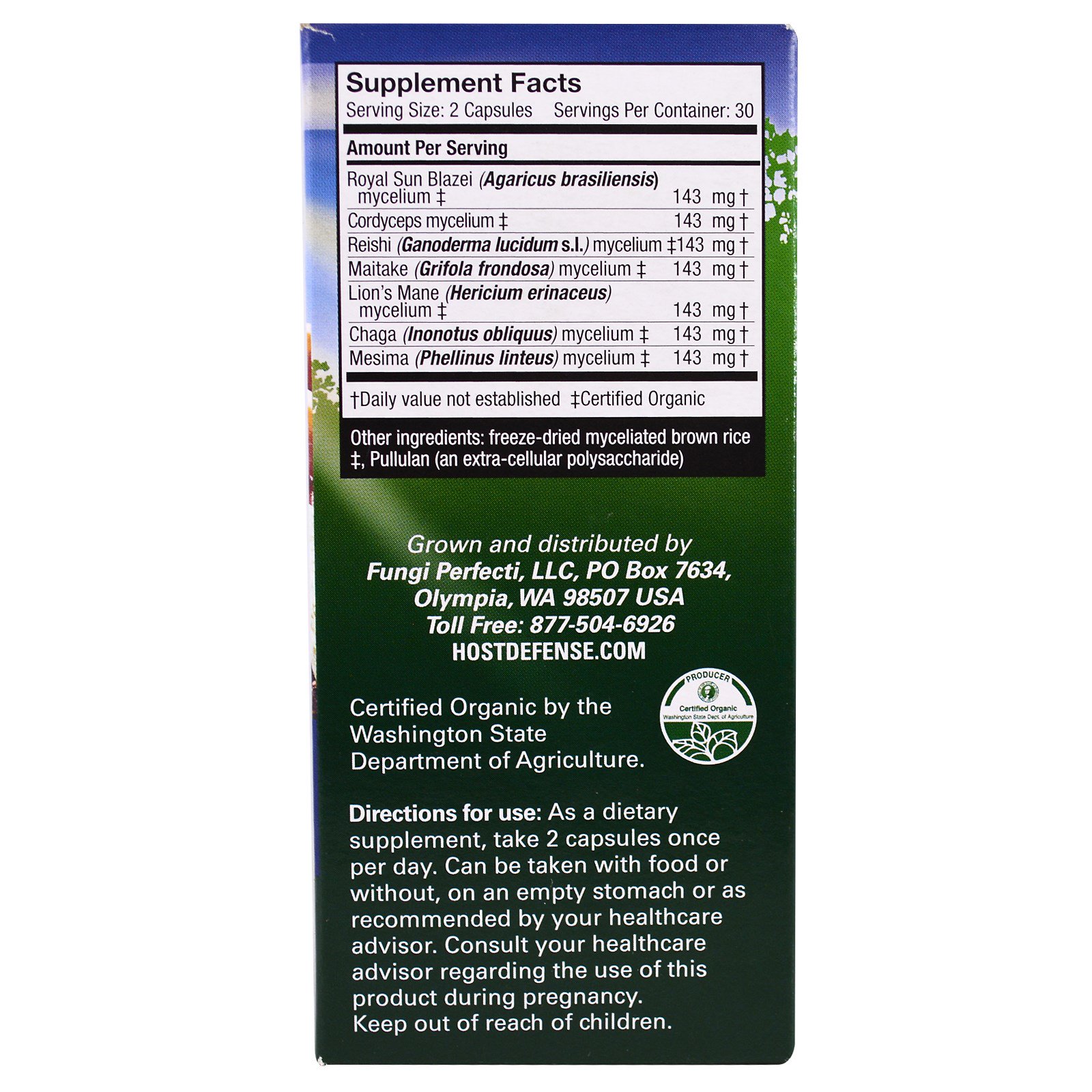 Comprar Fungi Perfecti, Stamets 7, reforço imune diário, 60 cápsulas vegetais - Imagem 2