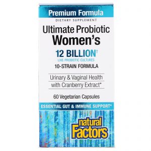 Comprar Natural Factors, Ultima Probiotic Women's, 12 Billion CFU, 60 Vegetarian Capsules