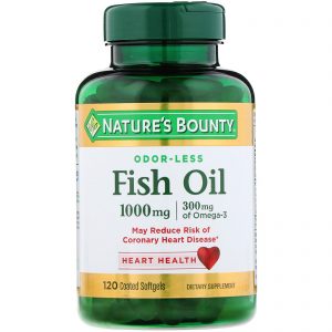 Comprar Nature's Bounty, Odorless Fish Oil, 1,000 mg, 120 Coated Softgels