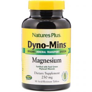 Comprar Nature's Plus, Dyno-Mins, Magnésio, 250 mg, 90 Comprimidos Resistentes a Acidez
