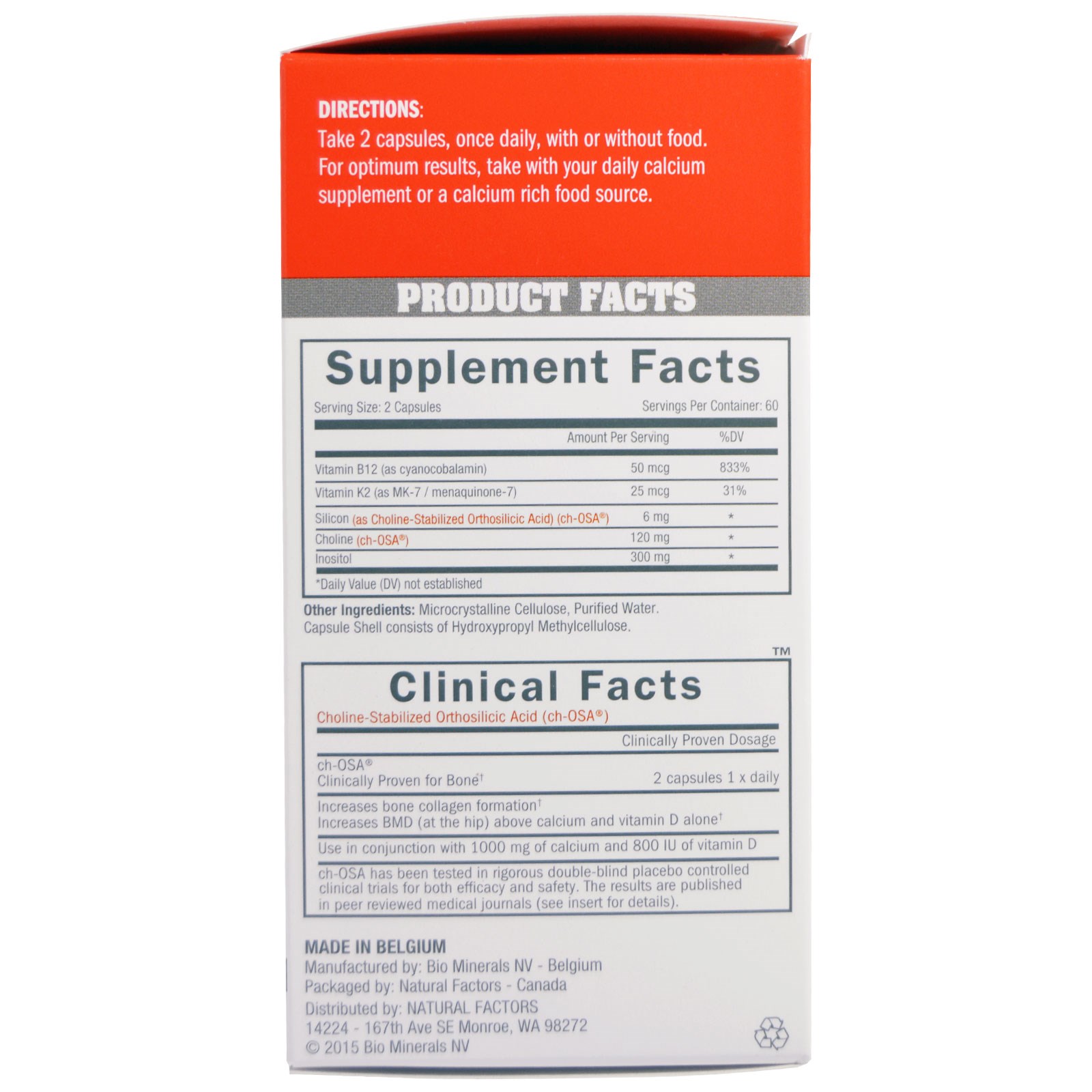 Comprar BioSil by Natural Factors, Bone Collagenizer Ultra, 120 Cápsulas Vegetais - Imagem 2