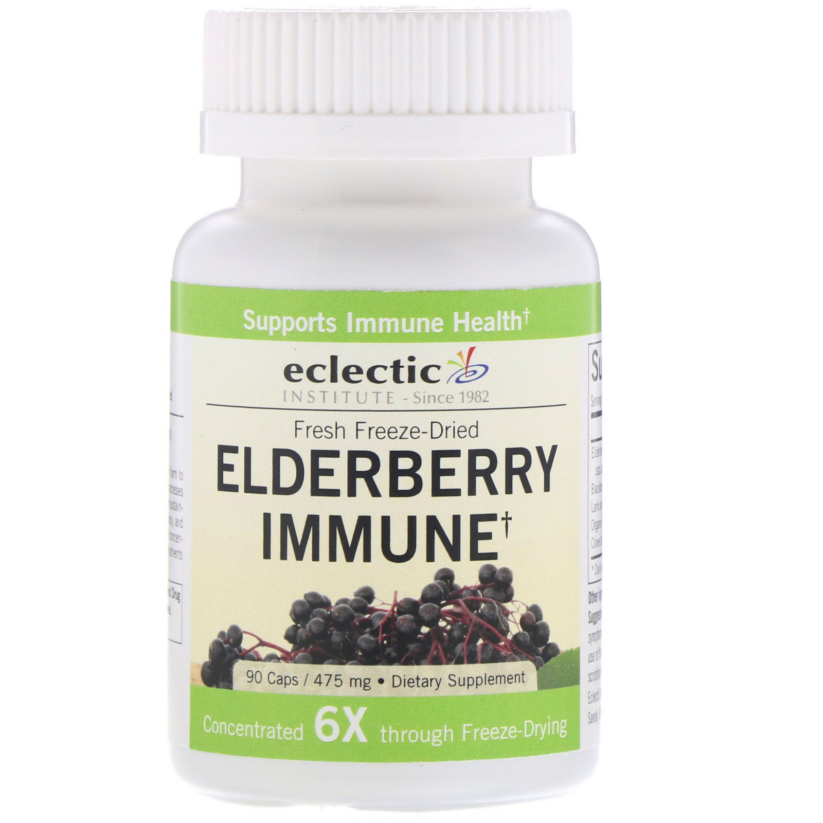 Comprar Eclectic Institute, Elderberry Immune, 475 mg, 90 Cápsulas