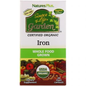 Comprar Nature's Plus, Source of Life Jardim, Ferro, 30 Cápsulas Veganas