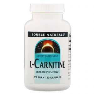 Comprar Source Naturals, L-carnitina, 250 mg, 120 Cápsulas