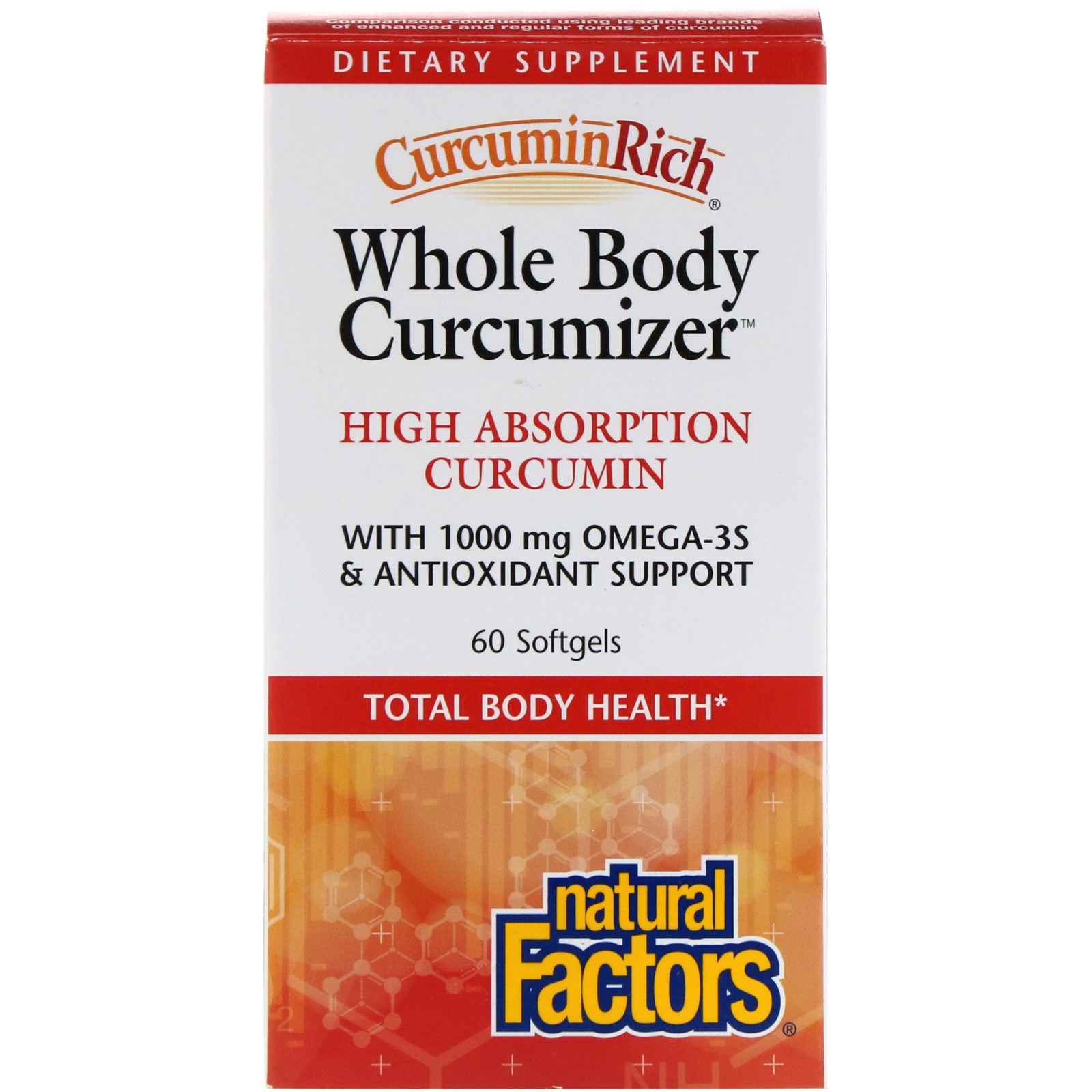 Comprar Natural Factors, CurcuminRichm, Otimizador do Corpo Todo, 60 Cápsulas Softgel
