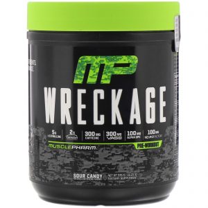 Comprar MusclePharm, Suplemento Pré-Treino Wreckage, Sour Candy, 375 g (13,23 oz)
