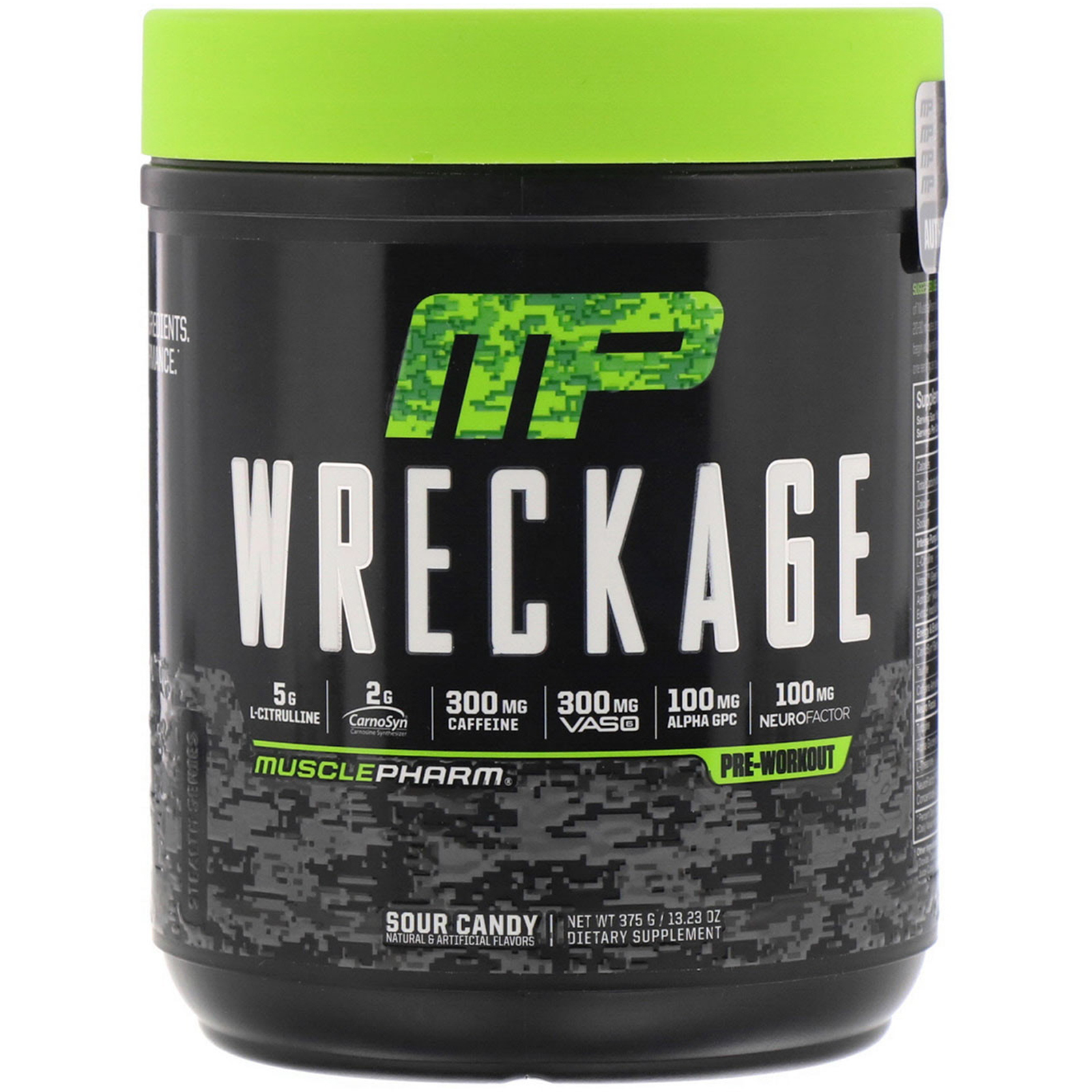 Comprar MusclePharm, Suplemento Pré-Treino Wreckage, Sour Candy, 375 g (13,23 oz)