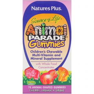 Comprar Nature's Plus, Source of Life, Animal Parade Gummies, Children's Chewable, Natural Assorted Flavors, 75 Animal-Shaped Gummies