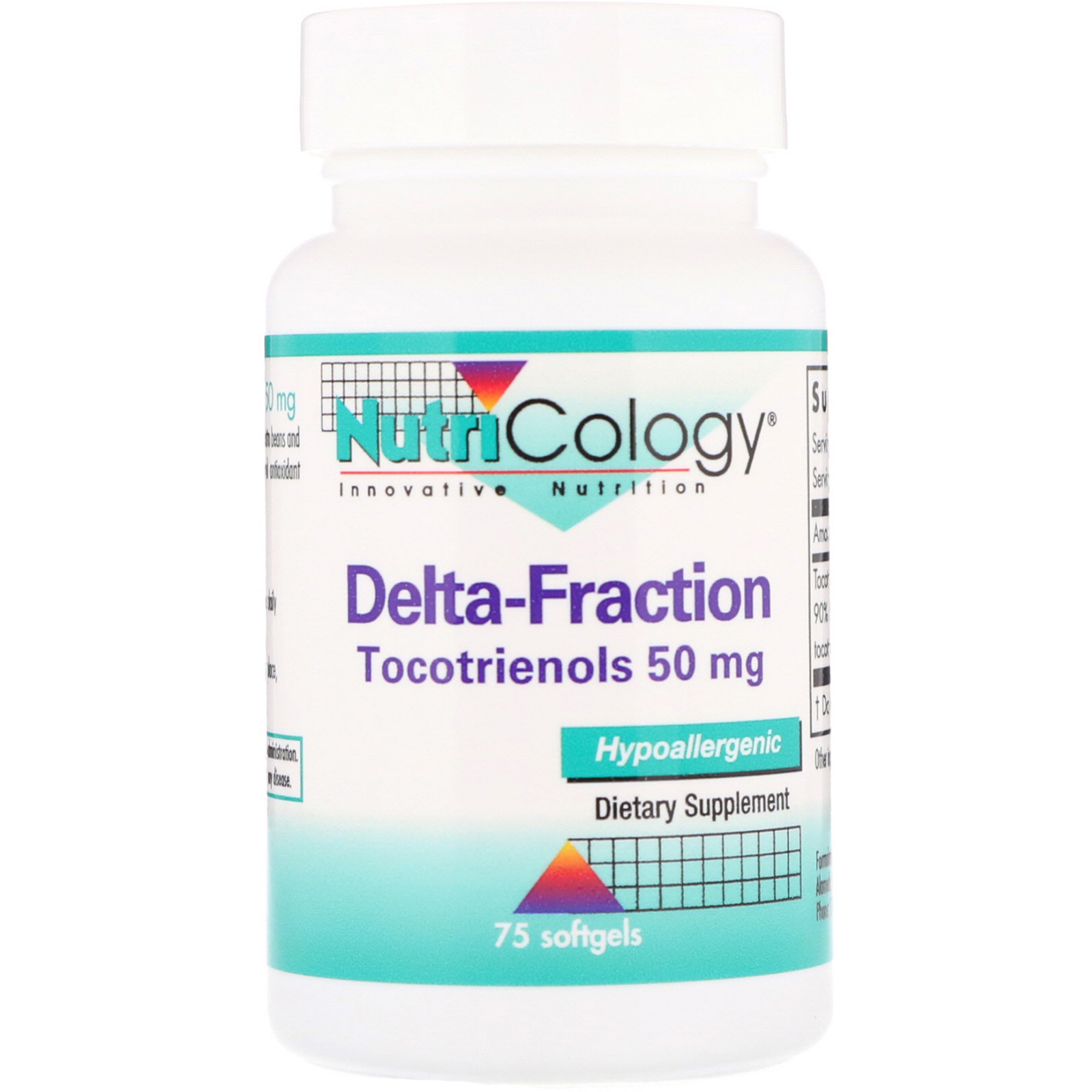 Comprar Nutricology, Fração Delta, tocotrienóis, 50 mg, 75 Softgels