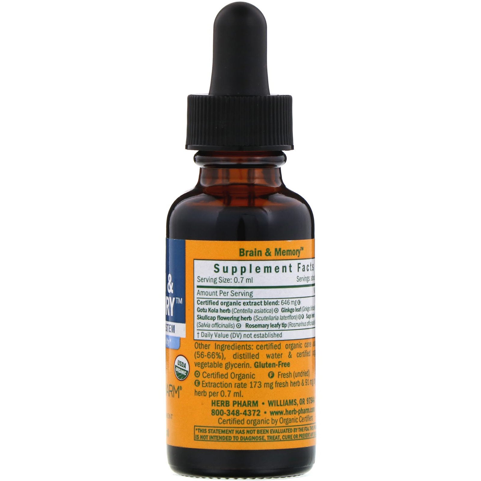 Comprar Herb Pharm, Cérebro e Memória, sistema nervoso, 1 fl oz (30 ml) - Imagem 2