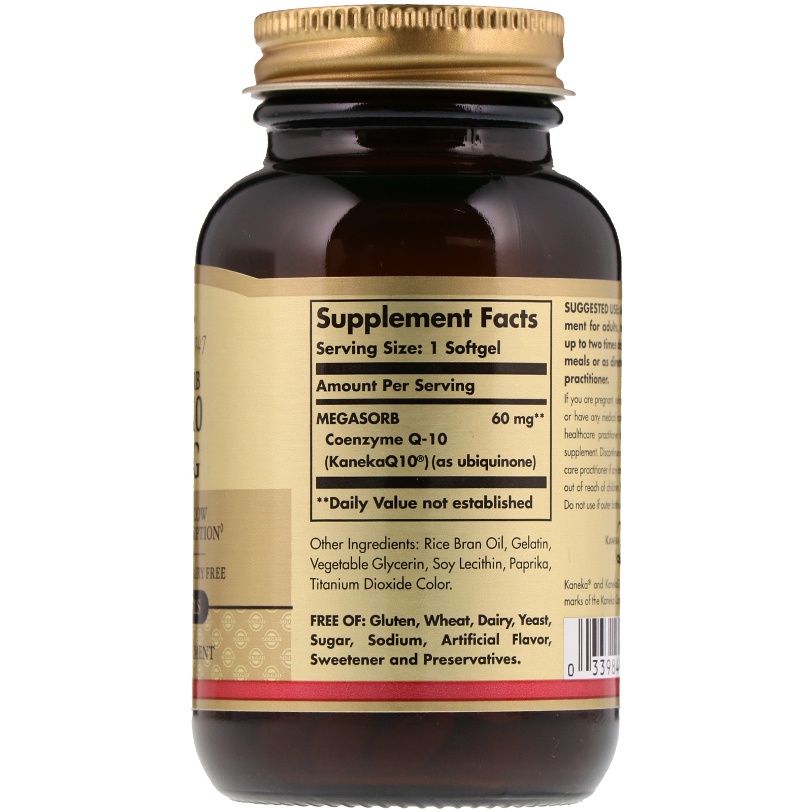 Comprar Solgar, CoQ-10, Megasorb, 60 mg, 120 Cápsulas Softgel - Imagem 2