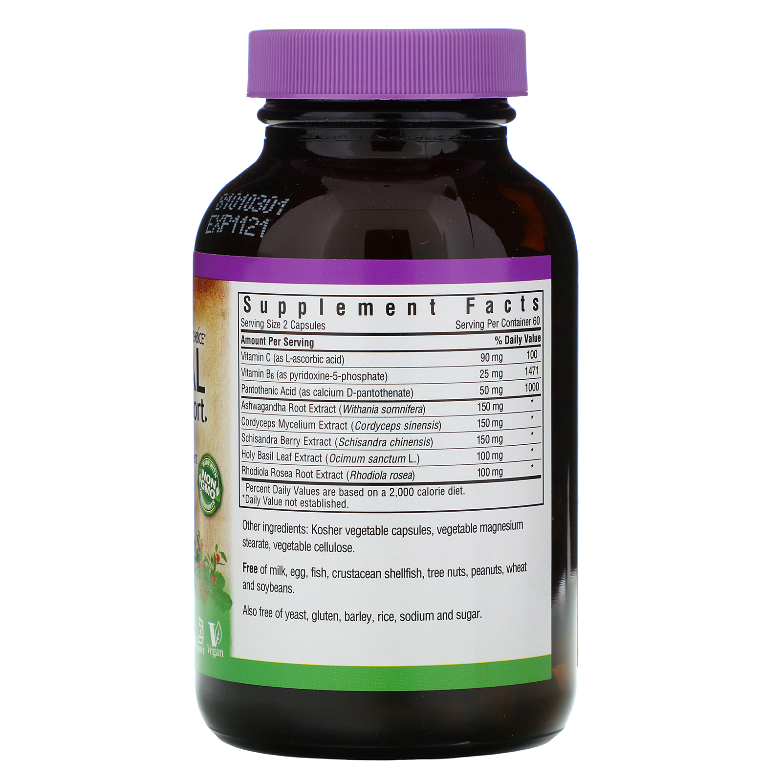 Comprar Bluebonnet Nutrition, Opção Direcionada, Suporte Adrenal, 120 Cápsulas Vegetais - Imagem 2