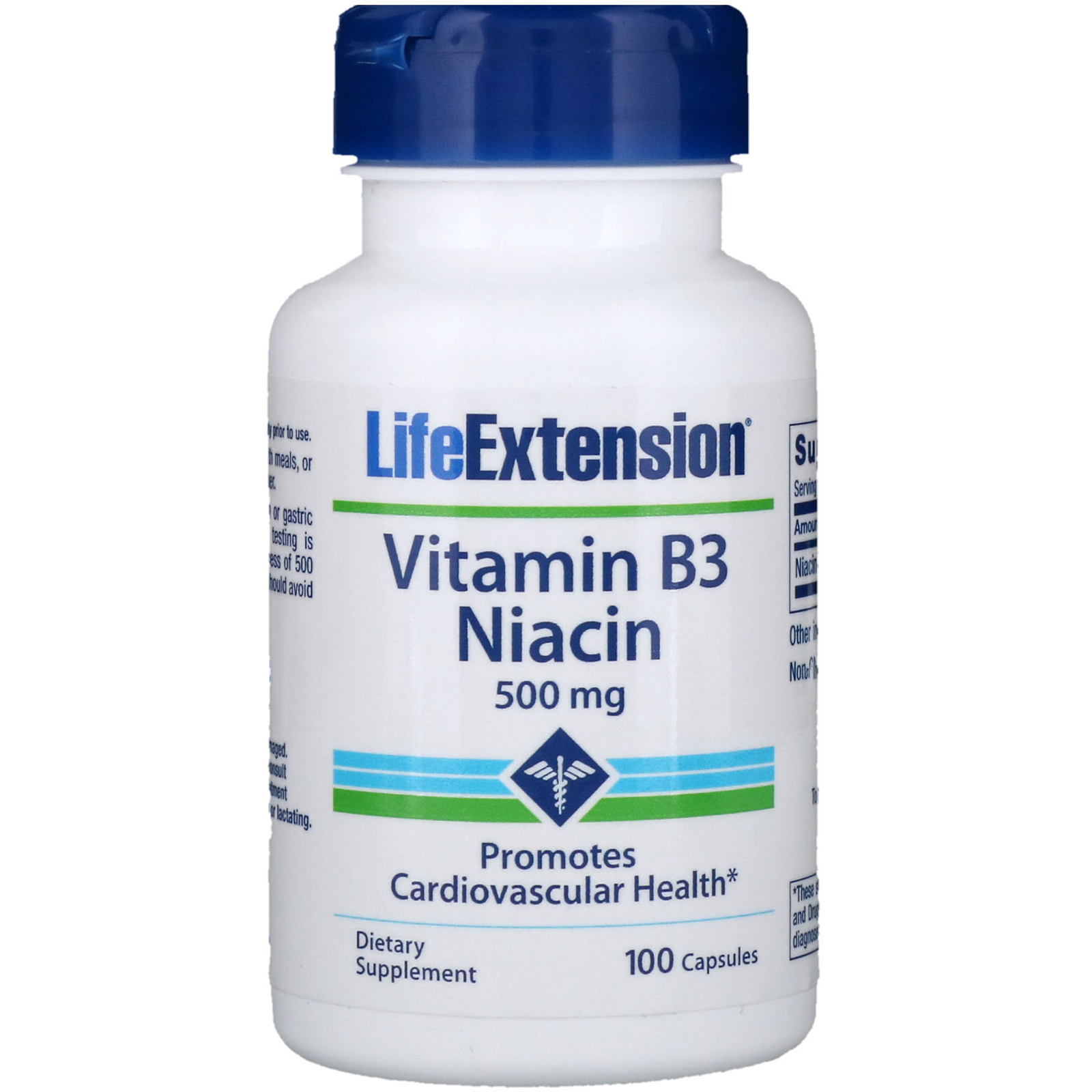 Comprar Life Extension, Vitamina B3 Niacina, 500 mg, 100 Cápsulas