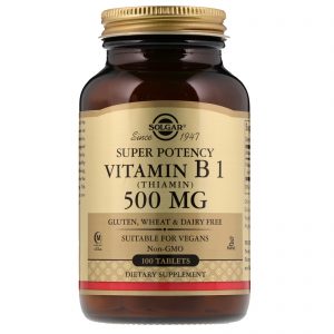 Comprar Solgar, Vitamina B1 (Tiamina), 500 mg, 100 Comprimidos
