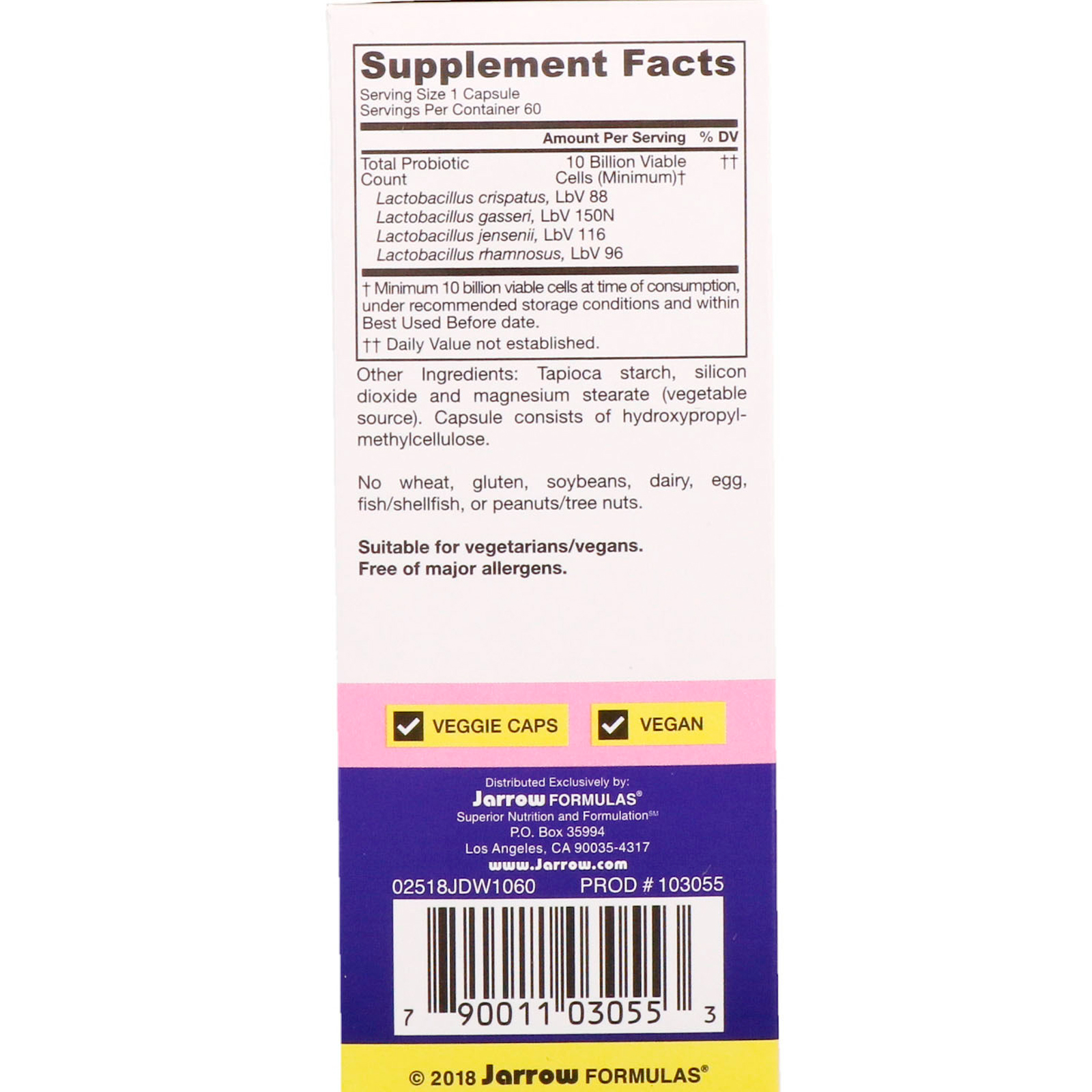 Comprar Jarrow Formulas, Jarro-Dophilus, Vaginal Probiotic, Women, 10 Billion, 60 Veggie Caps - Imagem 2