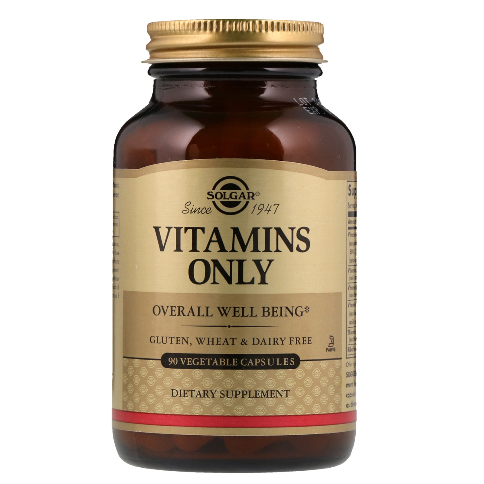 Comprar Solgar, Vitamins Only, 90 Vegetable Capsules