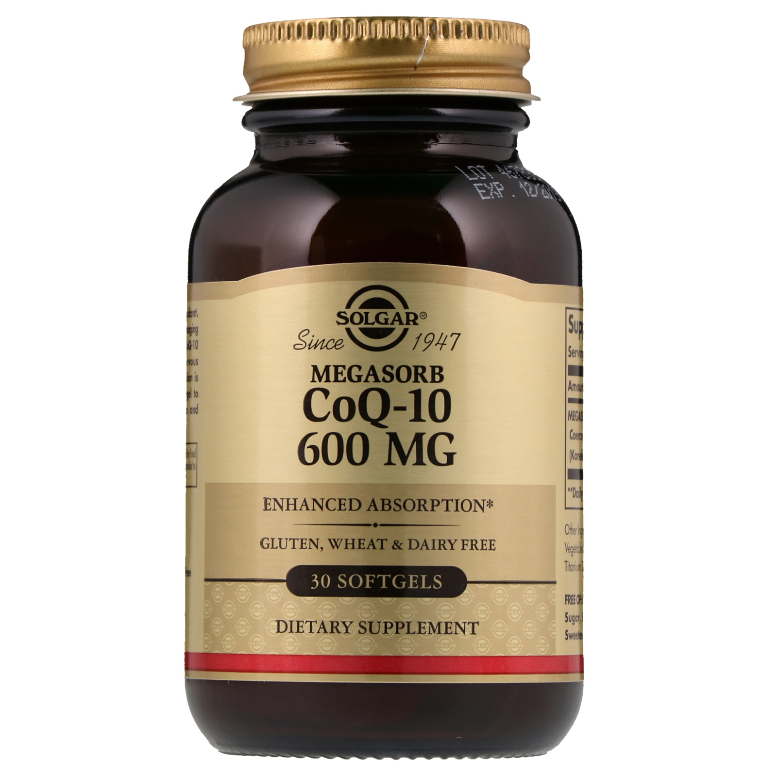 Comprar Solgar, Megasorb CoQ-10, 600 mg, 30 Cápsulas Softgel