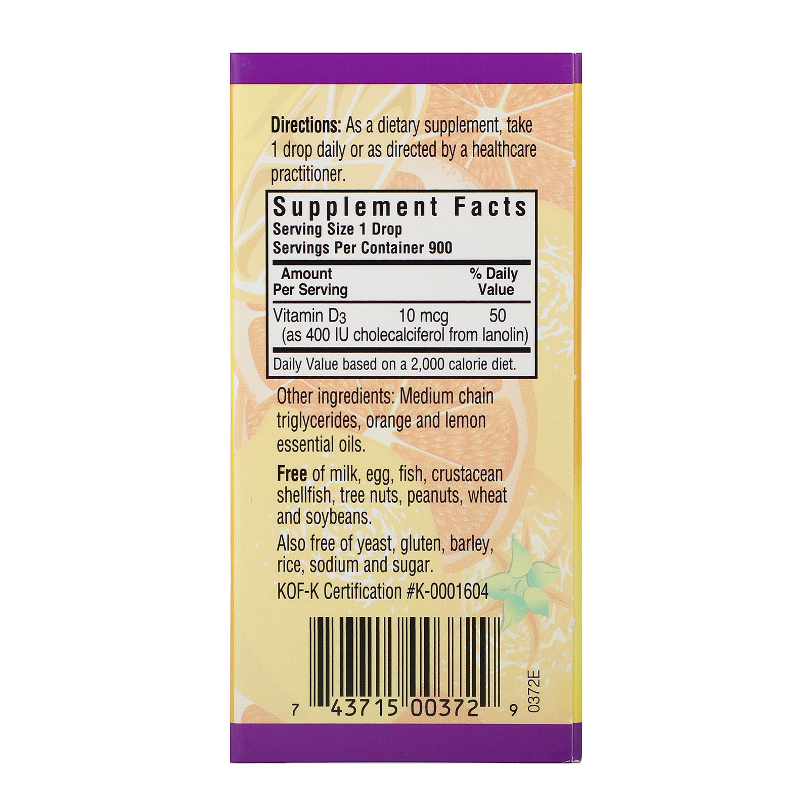 Comprar Bluebonnet Nutrition, Gotas de Vitamina D3 Líquida, Sabor Cítrico Natural, 400 UI, frasco de 1 oz (30 ml) - Imagem 2