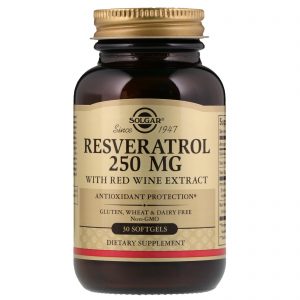 Comprar Solgar, Resveratrol, 250 mg, 30 Cápsulas Gelatinosas