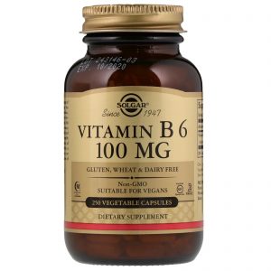 Comprar Solgar, Vitamin B6, 100 mg, 250 Vegetable Capsules