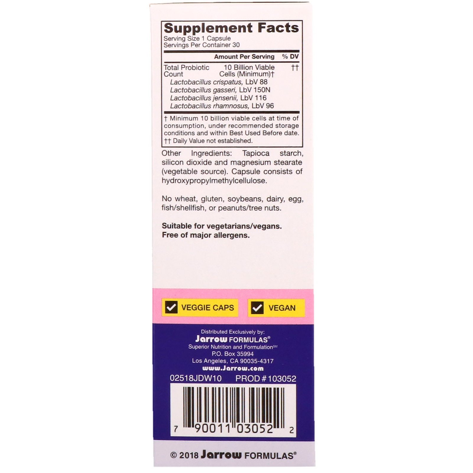 Comprar Jarrow Formulas, Jarro-Dophilus, Vaginal Probiotic, Women, 10 Billion, 30 Capsules - Imagem 2
