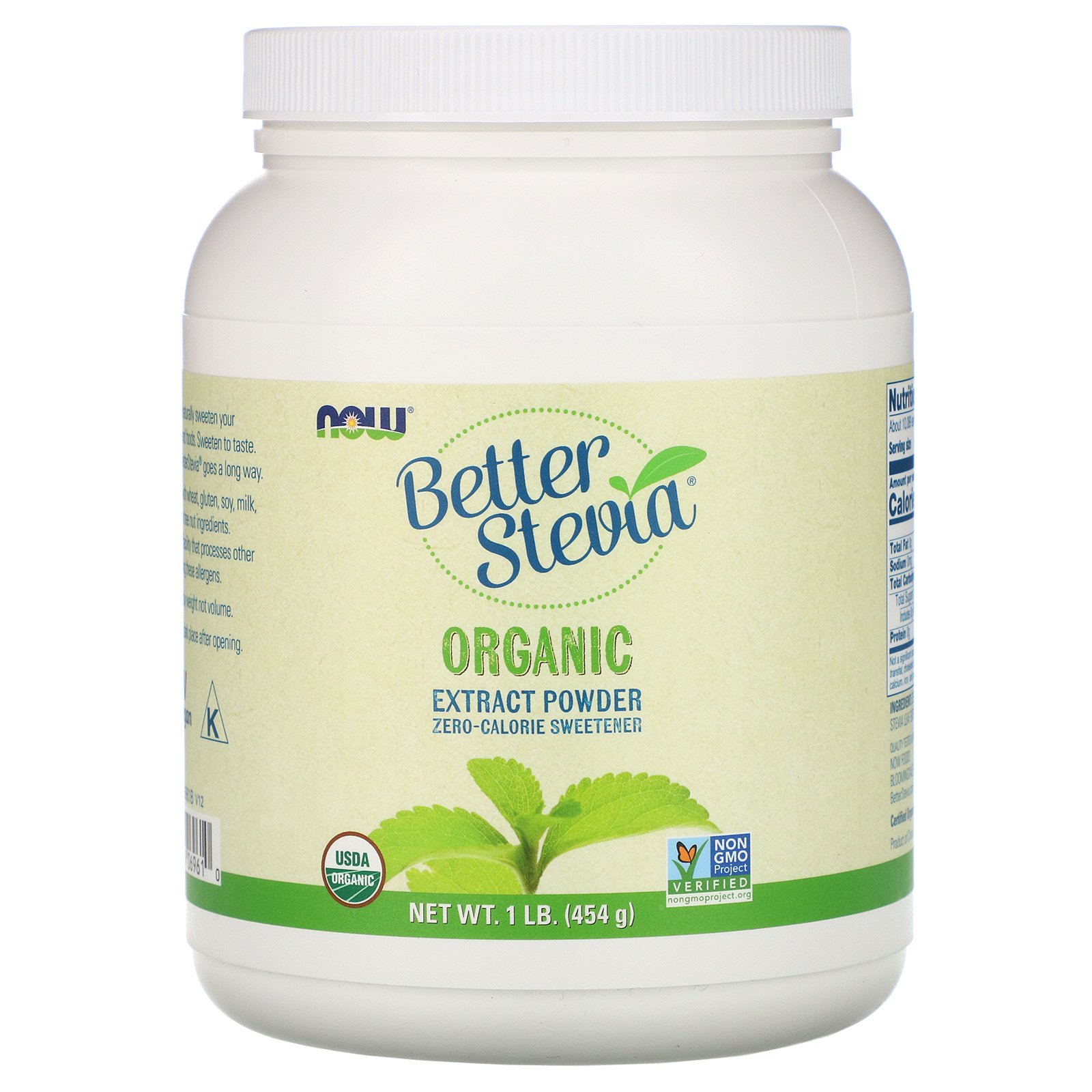 Comprar Now Foods, Better Stevia, Extrato Orgânico em Pó, 454 g (1 lb)