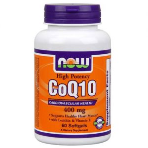 Comprar CoQ10 400 mg Vit. E e Leticina Now Foods 60 Cápsulas em Gel