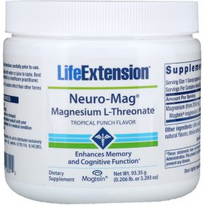 Comprar Life Extension, Neuro-Mag, L-Treonato de Magnésio, Sabor Ponche Tropical, 93,35 g (3,293 oz)