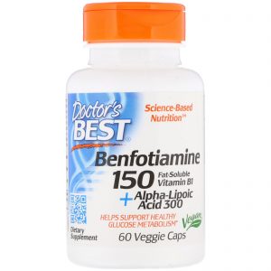 Comprar Doctor's Best, Benfotiamine 150 + Alpha-Lipoic Acid 300, 60 Veggie Caps