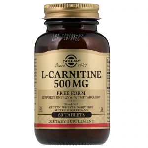 Comprar Solgar, L-Carnitina, 500 mg, 60 Comprimidos