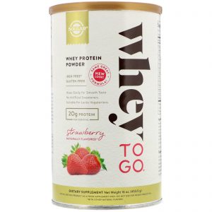 Comprar Solgar, Whey To Go, Whey Protein Powder, Strawberry, 16 oz (453.5 g)