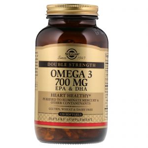 Comprar Solgar, Ômega 3, EPA e DHA, Força Dupla, 700 mg, 120 Softgels