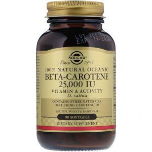 Comprar Solgar, 100% Natural Oceanic Beta-Carotene, 25,000 IU, 90 Softgels